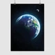 Постер Земля и Луна из космоса, Earth, Moon, A2 60×43 см (id1794) - изображение 1