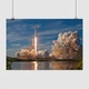 Постер Фото запуска Falcon Heavy с Tesla Roadster, A3 28×42 см (id3376) - изображение 1