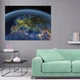 Постер Нічне фото Землі з орбіти, Earth, Moon, A3 30×40 см (id1630) - зображення 7