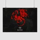 Постер Игра Престолов, Дом Таргариенов, лого, GoT, Game of Thrones, A3 30×42 см (id1108) - изображение 1