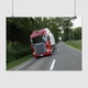 Постер Фура на трассе в лесу, Scania, A3 30×42 см (id4078) - изображение 1