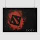 Постер Дота 2, лого, Dota 2, плакат для геймера, A3 30×42 см (id1121) - изображение 1