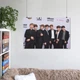 Постер БТС, у стены с логотипами, Bangtan Boys, BTS, кейпоп, A3 28×42 см (id2648) - изображение 6