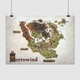 Постер Морровинд, карта, Древние Свитки 3, The Elder Scrolls III: Morrowind (2002), A3 42×30 см (id6583) - изображение 1