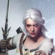Постер Ведьмак, Цири с мечом, Witcher, A2 60×41 см (id0451) - изображение 2