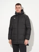 Куртка демисезонная для футбола с капюшоном мужская Puma Bench Jacket 65726803 S Puma Black-Puma White (4063697235663) - изображение 1