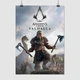 Постер Кредо ассасина, Вальгалла, Assassin's Creed, Valhalla, декор комнаты геймера, A3 42×30 см (id4391) - изображение 1