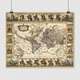 Постер Древняя карта Земли, Earth Ancient Map, A0 86×106 см (id3028) - изображение 1
