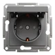 Розетка Schneider Electric Asfora с крышкой с заземлением антрацит EPH3100171 - изображение 5