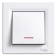 Вимикач одноклавішний Schneider Electric Asfora з підсвіткою білий EPH1400121 - зображення 1
