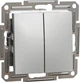 Вимикач 2-клавішний Schneider Electric Asfora самозажимний алюміній EPH0300161 - изображение 1