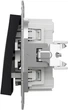 Вимикач 2-клавішний кнопковий Schneider Electric Asfora самозажимний Антрацит EPH1100171 - изображение 3