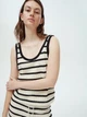 Топ женский H&M 271233665 S Бежевый с черным (2727000053451) - изображение 1