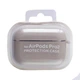 Силиконовый чехол Silicone Case для AirPods Pro 2 pebble с микрофиброй cерый с карабином - изображение 2