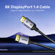 Kabel Unitek DisplayPort - DisplayPort 1 m Space Grey (C1628GY01-1M) - obraz 4