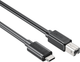 Kabel Unitek USB-C - USB-B 3 m Black (C14140ABK03-3M) - obraz 2