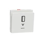 Вимикач картковий Schneider Electric Unica New з підсвіткою 2 модулі білий NU328318 - зображення 1
