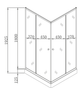 Душова кабіна з низьким піддоном Mixxus CUBIC SCT01-90x90x195-FB CHROME матове скло 4мм (MI6903) - зображення 13