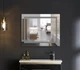 Зеркало Mixxus Warm MR02-80x80 (LED Touch, часы, антизапотевание, димер, регулировка яркости) MI6934 - изображение 8