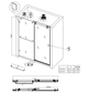 Двері в нішу Koer SR SD06-120x220-TR-01 прозоре скло Easy Clean 8мм, хром (KR5367) - зображення 6