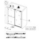 Двері в нішу Koer SR SD06-140×220-TR-01 прозоре скло Easy Clean 8мм, хром (KR5368) - зображення 2