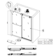 Двері в нішу Koer SR SD06-140x220-TR-07 прозоре скло Easy Clean 8мм, графіт (KR5369) - зображення 12