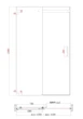 Дверь в нишу Koer SR SD02-140×200-TR-01 прозрачное стекло Easy Clean 8мм, хром (KR5383) - изображение 3