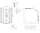 Душевая кабина без поддона Koer SR SC04-100x100x195-TR-01 прозрачное стекло Easy Clean 5мм, хром (KR5361) - изображение 12