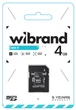 Карта памяти Wibrand microSDHC 4GB Class 4 V6 + SD-адаптер (WICDC4/4GB-A) - изображение 2