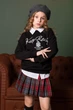 Свитшот для девочки Mevis College черный 4942-02 134 см - изображение 1