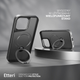 Etui plecki Etteri Matt Mag Ring do Apple iPhone 14 6.1 Black (GSM190643) - obraz 6