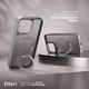 Etui plecki Etteri Matt Mag Ring do Apple iPhone 15 Pro Max 6.7 Grey (GSM190636) - obraz 6