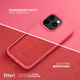 Панель Etteri Silicone Case do Apple iPhone 13 6.1 Raspberry (GSM183572) - зображення 7