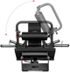Maszyna do ćwiczeń mięśni pośladków HMS MHT01 Hip Thrust z wolnym ciężarem (5907695512281) - obraz 4