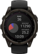 Smartwatch Garmin fenix 8 47mm Solar Sapphire Carbon Grey DLC titanium with Black and Pebble Grey Silicone Band (010-02906-11) - obraz 2