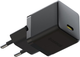 Ładowarka sieciowa Baseus Palm Fast Charger 1C 20W EU with Baseus Mini White Cable USB-C to USB-C 60W (20V/3A) 1 m Cluster Black (P10111602113-01) - obraz 2