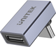 Адаптер Unitek USB4 90 Degree Right Angle Space Grey (A1039GY01) - зображення 1