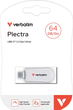 Pendrive Verbatim Plectra 64GB USB Type-C White (0023942302285) - obraz 4