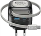 Сетевое зарядное устройство Havit UC253 GaN 65W USB-A+USB-C +Кабель USB-C (HV-UC253-BK) - изображение 1