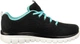 Жіночі кросівки Skechers 12615 BKTQ 36 (6) 23 см Чорно-бірюзові (190872503232) - зображення 3