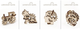 Mechaniczny puzzle 3D Ukrainian Gears Trybiki zestaw 4 szt. (70029) (4820184120587) - obraz 1