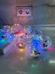 Гирлянда штора LED "Шары Дед Мороз", 3м x 0.8м, 200 диодов, разноцветное освещение - изображение 5