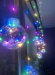 Гирлянда штора LED "Шары Дед Мороз", 3м x 0.8м, 200 диодов, разноцветное освещение - изображение 9