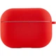 Силиконовый футляр с микрофиброй для наушников Airpods Pro Красный / Red - изображение 2