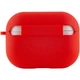 Силиконовый футляр с микрофиброй для наушников Airpods Pro Красный / Red - изображение 3