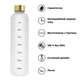 Пляшка для води Refill 1000 мл біла з золотистою кришкою - зображення 5