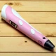 3Д ручка для рисования с LED дисплеем 3D Pen 2 Розовая - изображение 3
