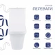 Унитаз-компакт Qtap Kalao керамический безободковый с сиденьем Soft-close белый (SD00046562) - изображение 3