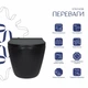 Унитаз подвесной Qtap Robin New Ultra Quiet керамический с сиденьем Soft-Close MATT BLACK (SD00052574) - изображение 3