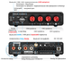 Усилитель Douk Audio M4 многозонный 4-канальный 50Вт*4 - поддержка Line-Out и Line-in Bluetooth USB Цвет Чёрный - изображение 2